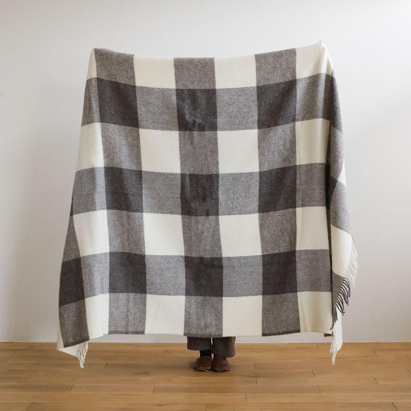 新品silkeborg シルケボーウールブランケット　ブラウン ウール ブランケット Silkeborg ダナーヤ チェック 130×200