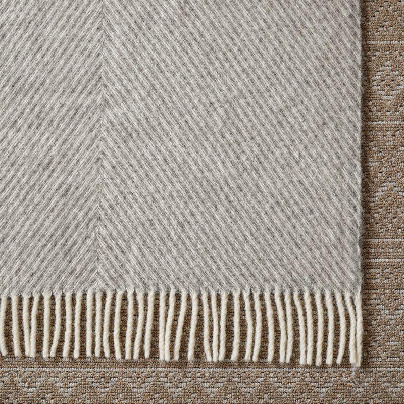 ウール ブランケット Silkeborg ダナーヤ ストライプ 85×130 ベージュ