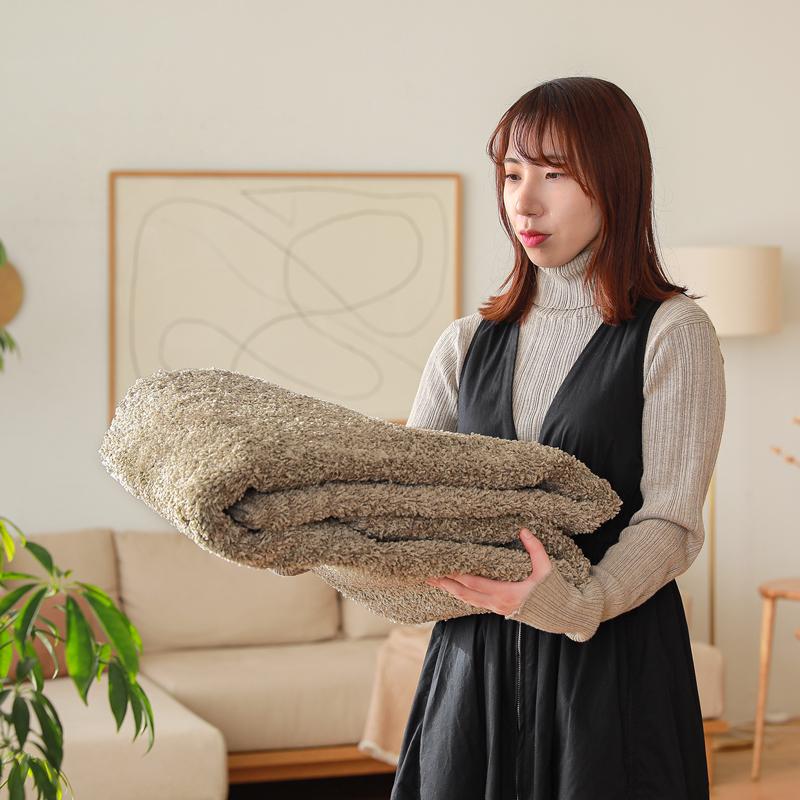 お値下げ中！　リセノ　国産洗えるラグマット　sol ブラウン ラグ ラグマット 洗えるラグマット Sol ソル 190×190 日本製