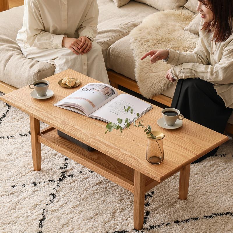 リビングテーブル センターテーブル 幅110cm ナチュラルイタリア画家