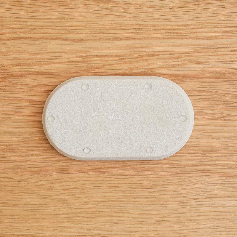 ideaco ストーン調 トレー 楕円形 幅18cm 置物 オブジェ プレート 