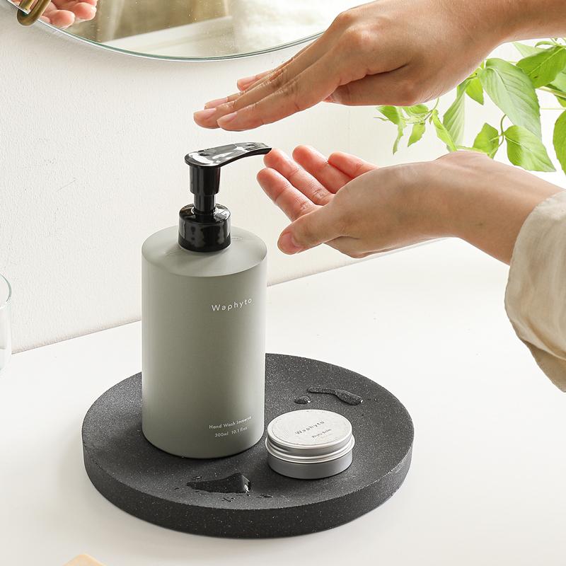 ideaco ストーン調 トレー 円形 Sサイズ 幅9cm 置物 オブジェ プレート