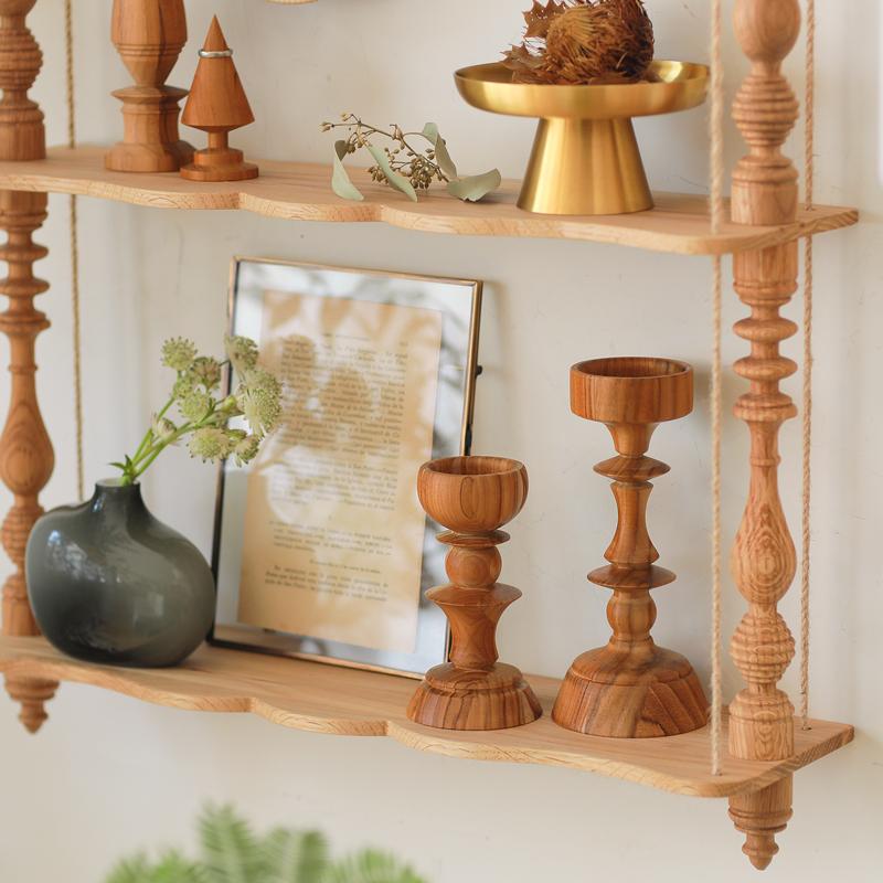 キャンドルホルダー TEAK Mサイズ 4.9cm×15cm キャンドルスタンド 置物