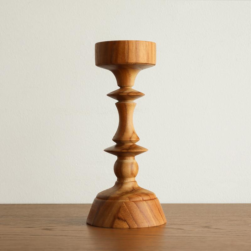 キャンドルホルダー TEAK Mサイズ 4.9cm×15cm キャンドルスタンド 置物