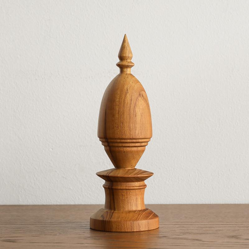 【美品】リングホルダー　スタンド　置物　インテリア　工芸品　美術品　A1214 リングホルダー TEAK Dタイプ オブジェ 置物 天然木 チーク 木製