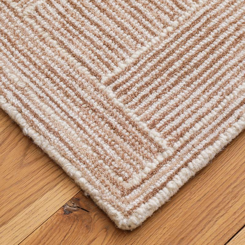 ウール ラグマット ラグ TERRE Aタイプ 120×180 シンプル 幾何学模様
