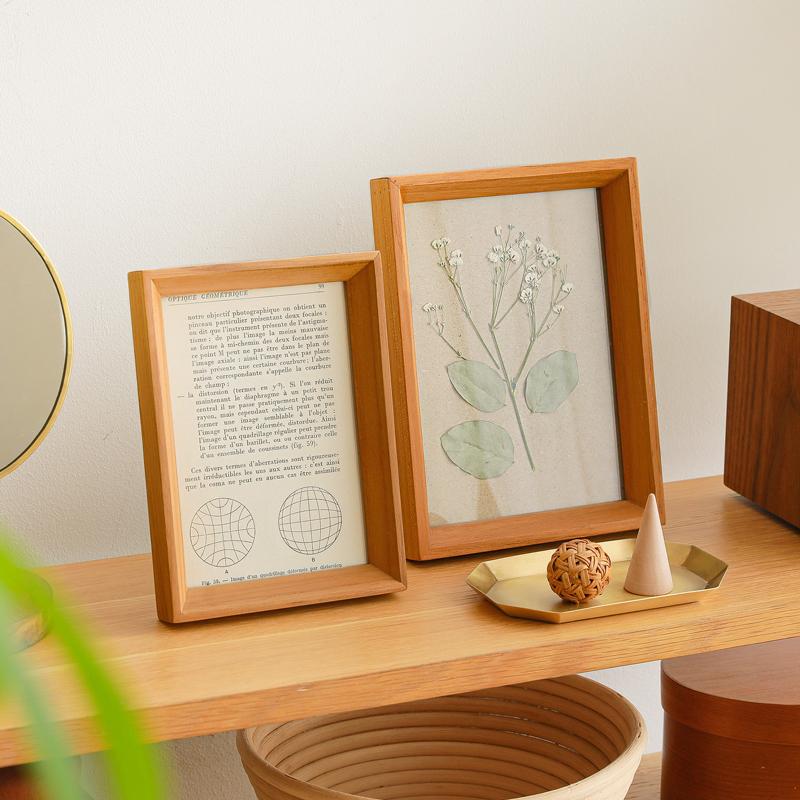 フォトフレーム チークウッド LLサイズ A4判 写真フレーム 縦