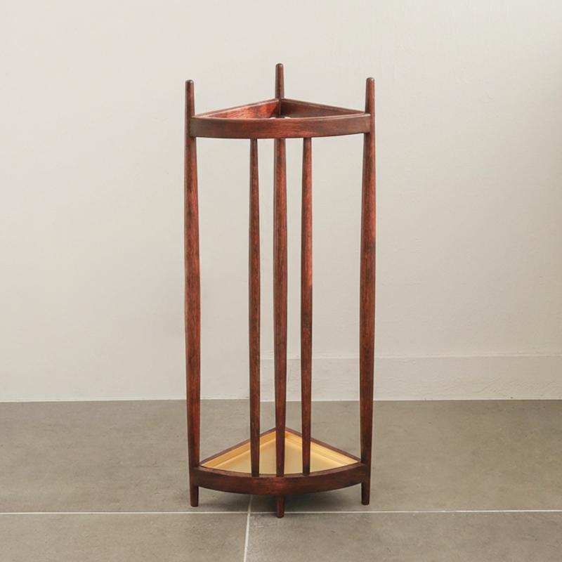 傘立て TRIA H58cm アンブレラスタンド 玄関 収納 木製 天然木 真鍮