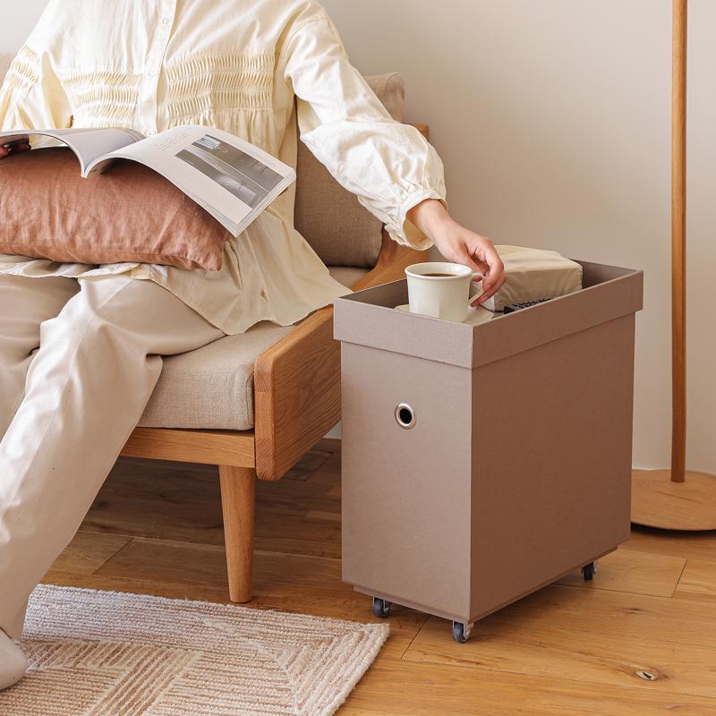 ラック　ワゴン 2段 収納 傘立て　竿入れ　移動　木製　小物入れ アンティーク 収納ワゴン &PAPERS TROLLEY PLUS アンドペーパーズ トローリー プラス
