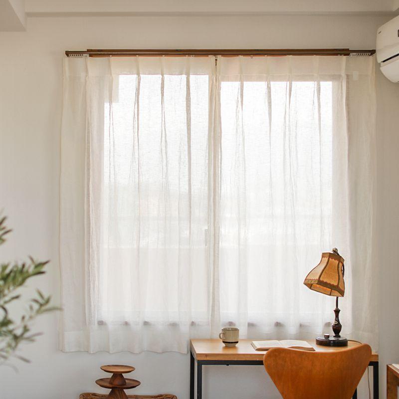 レース カーテン Utena ホワイト ベージュ 幅40〜100cm オーダー 日本