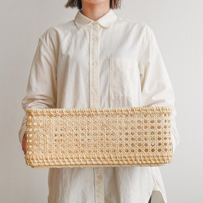 ラタン バスケット Weaves ウィーブス 長方形 Mサイズ 収納 ボックス