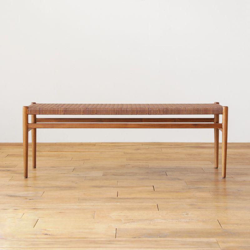 ダイニング ベンチ WICKER／BR ブラウン ラタン ナチュラル