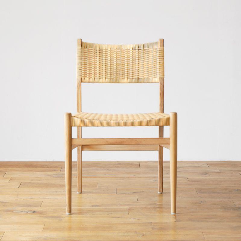 ダイニング チェア WICKER／NA 椅子 チーク ラタン ナチュラル