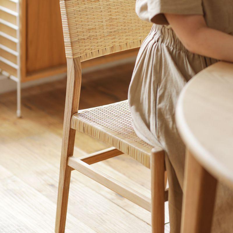ダイニング チェア WICKER／NA 椅子 チーク ラタン ナチュラル