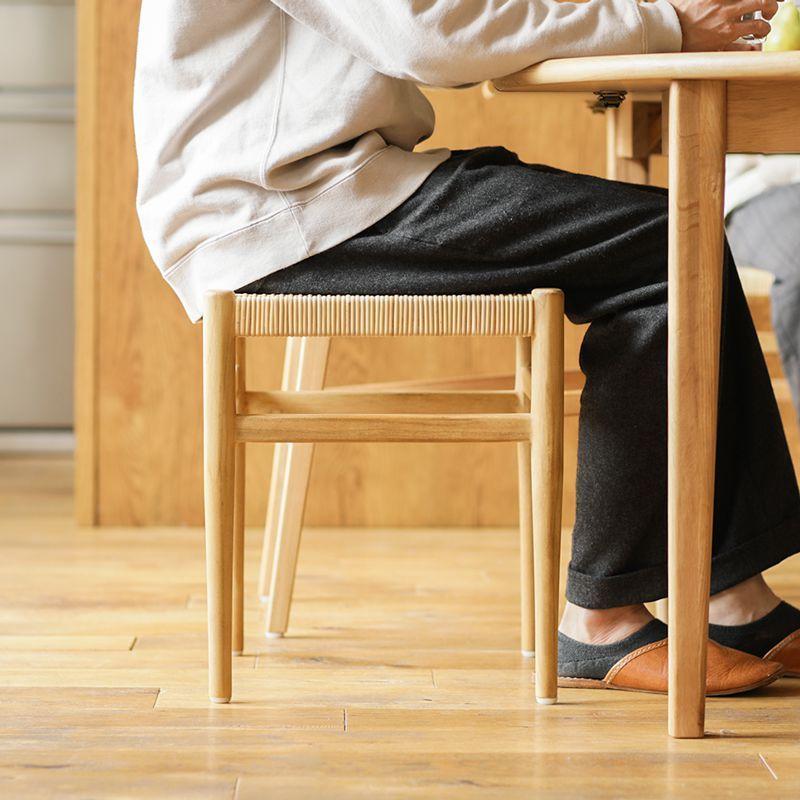 ダイニング スツール WICKER／NA 椅子 チーク ラタン ナチュラル あす