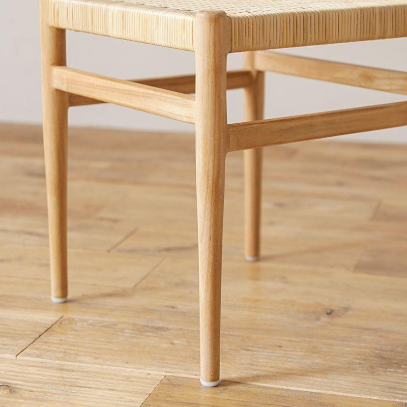ダイニング スツール WICKER／NA 椅子 チーク ラタン ナチュラル あす