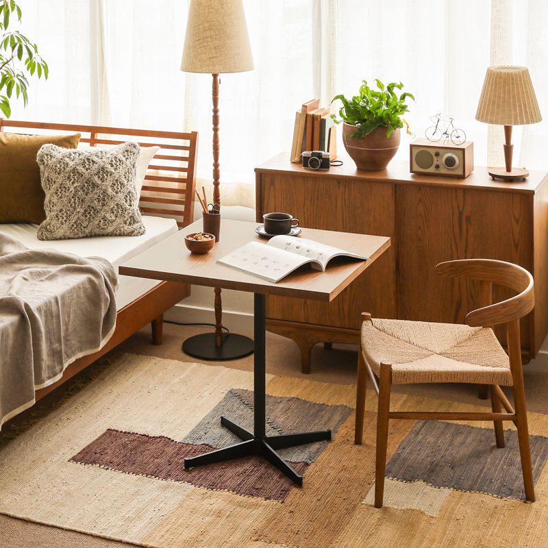 カフェテーブル WIRY／NA アイアン 正方形 70 ブラウン ヴィンテージ