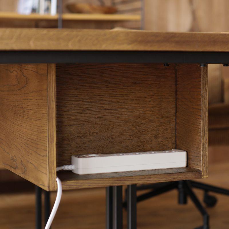 デスク WIRY/BR オフィスデスク パソコンデスク アイアン 真鍮 オーク