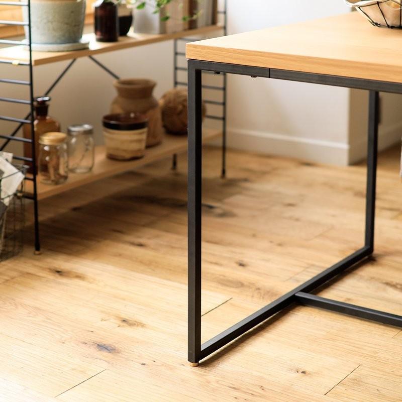 ダイニング テーブル WIRY／NA 無垢 アイアン ナチュラル 北欧 160