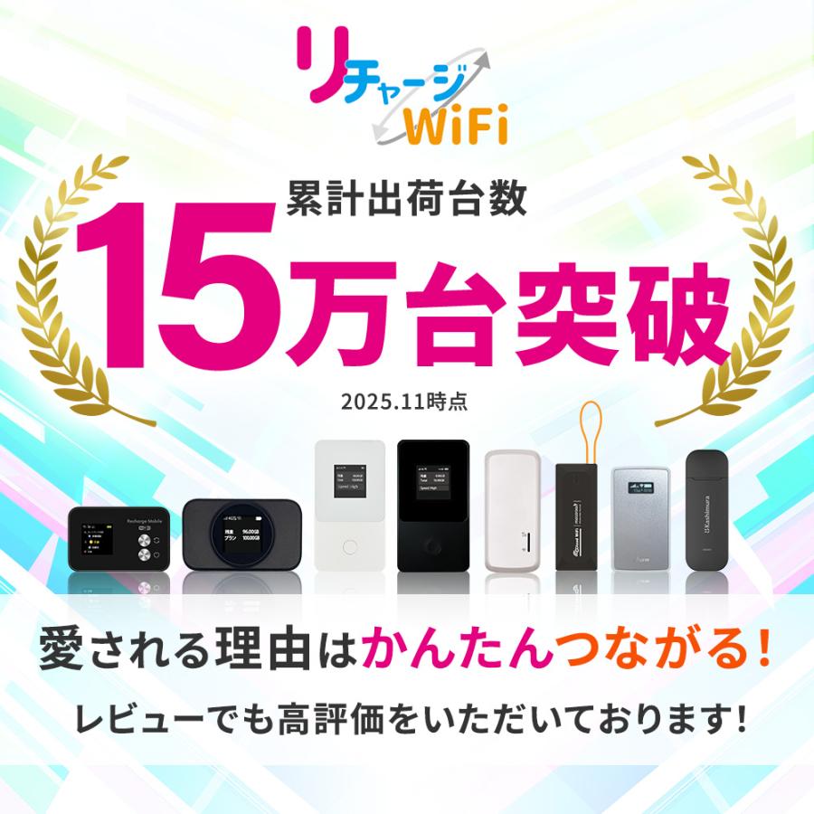 リチャージWiFi 【リチャージWiFi公式】整備品 10ギガ付き モバイル