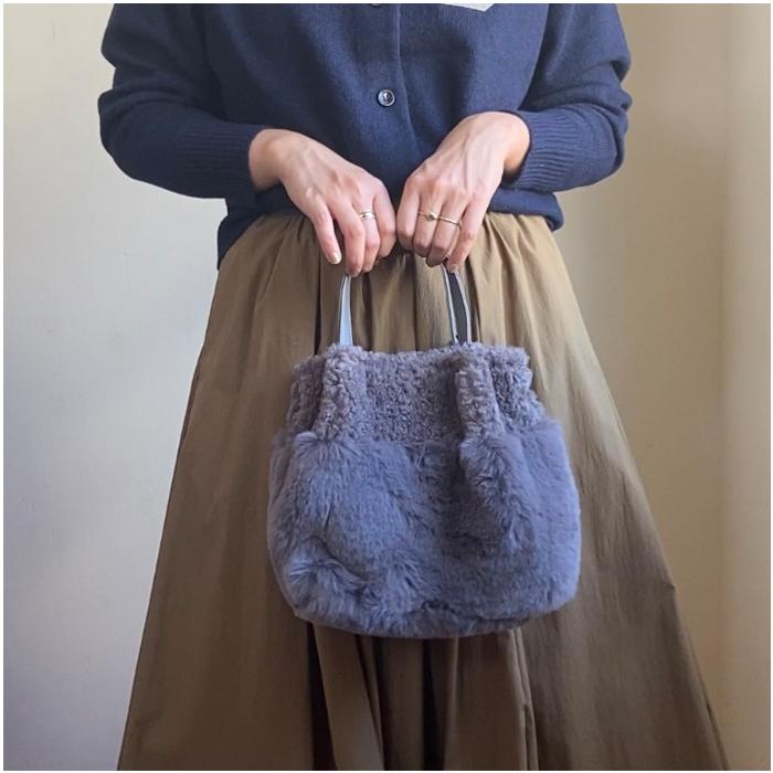 カシェリエ（CACHELLIE）/BUCKET 2WAY TOTE CACHELLIE（カシェリエ） ミックスファー 2wayトート C8550