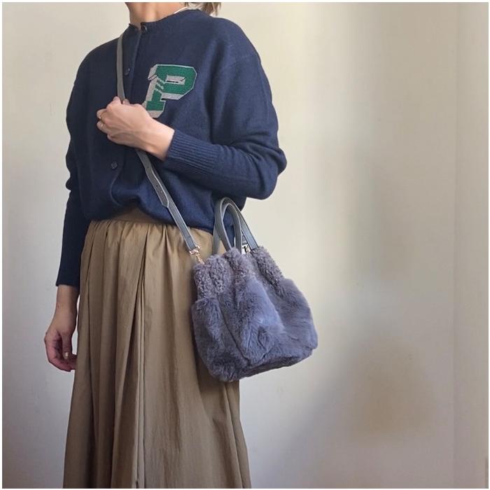 CACHELLIE（カシェリエ） ミックスファー 2wayトート C8550