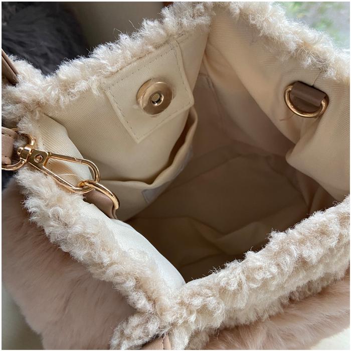 CACHELLIE（カシェリエ） ミックスファー 2wayトート C8550