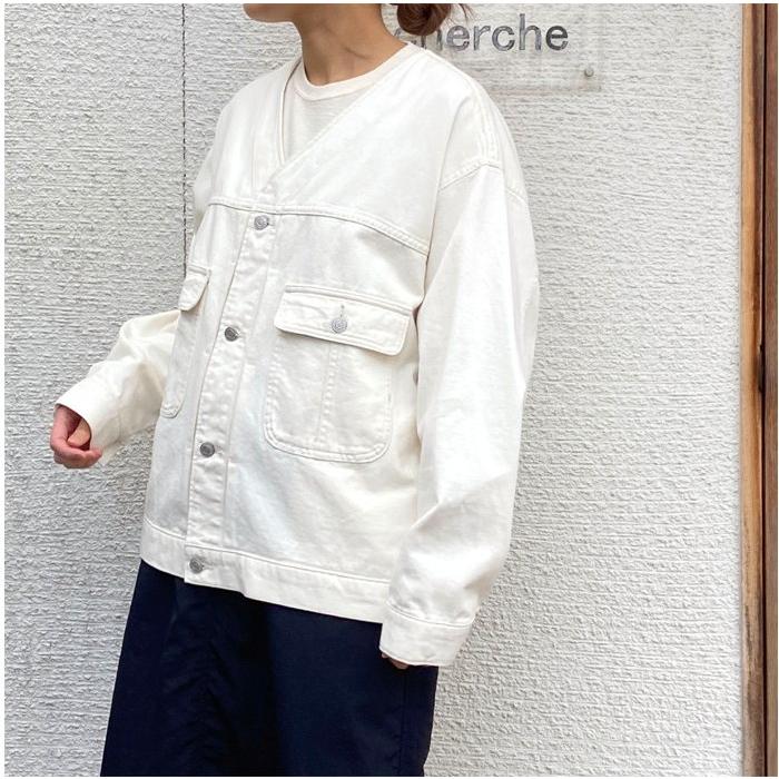 大人気♡ カフネ cafune  バックデザインデニムジャケット　未使用 cafune カフネ Vネック オーバーサイズ デニムジャケット 515409