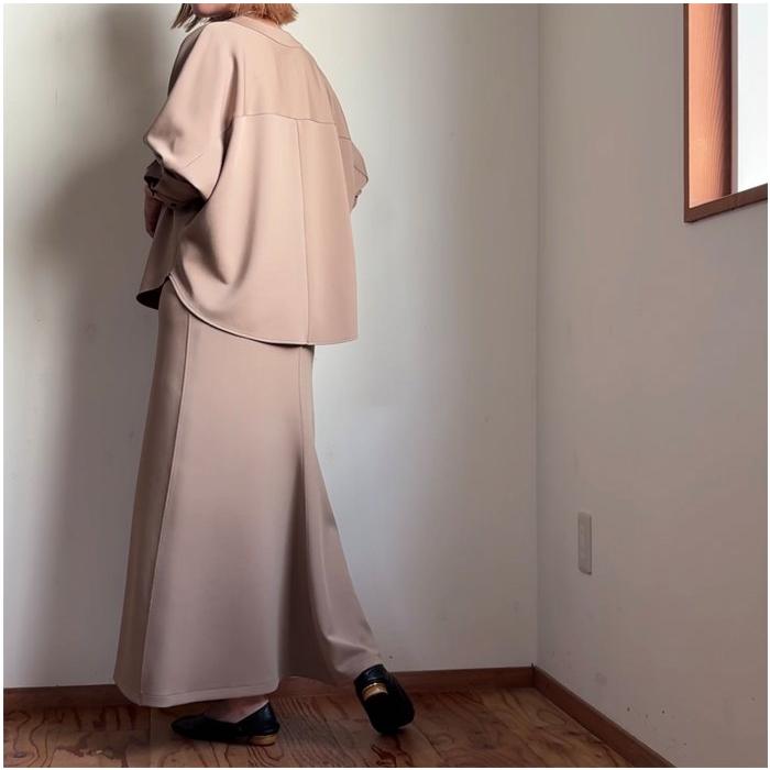 Cafune（カフネ） ダブルニット バックフレアスカート 515607/535631