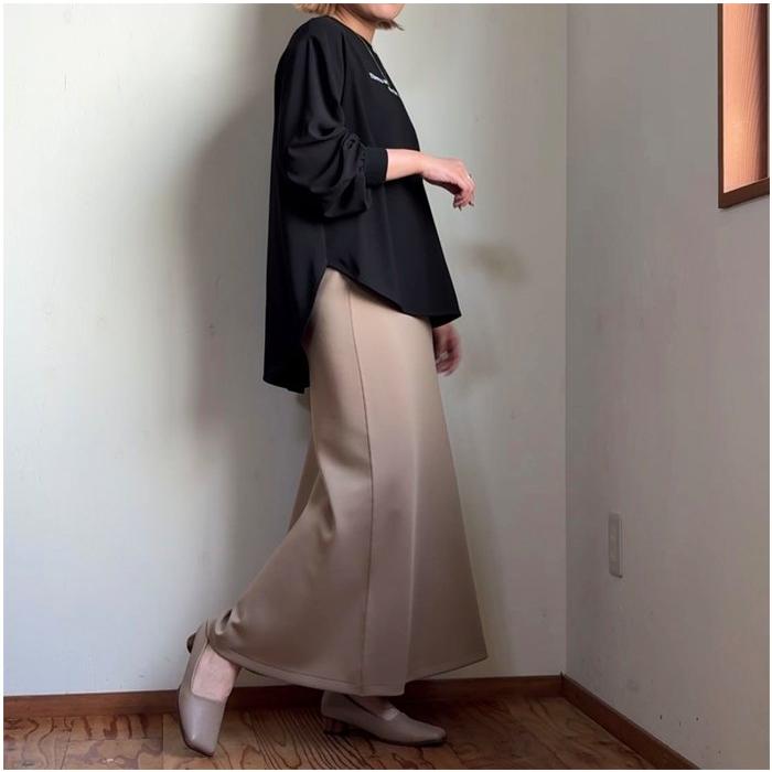 Cafune（カフネ） ダブルニット バックフレアスカート 515607/535631