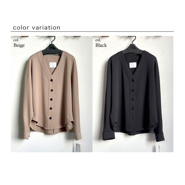 Cafune（カフネ） ダブルニット Vネックカーディガン 535949