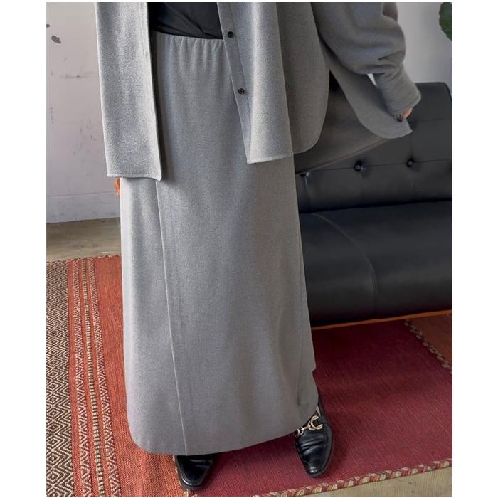 カフネ　フランネルバックフレア神スカート　薄グレー新品タグあり cafune カフネ FAMMET バックフレアスカート 545608 | recherche