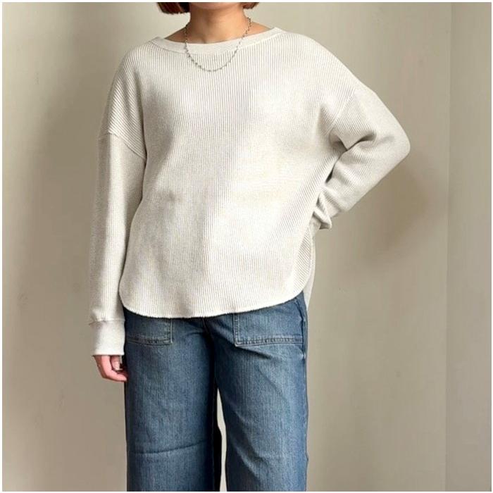 Cafune（カフネ） ワッフル リラックス プルオーバー 615907