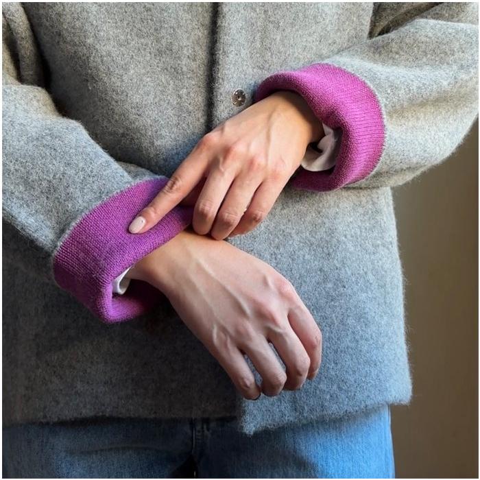 Cynical（シニカル） Wフェイス 配色ニット ショートジャケット 552