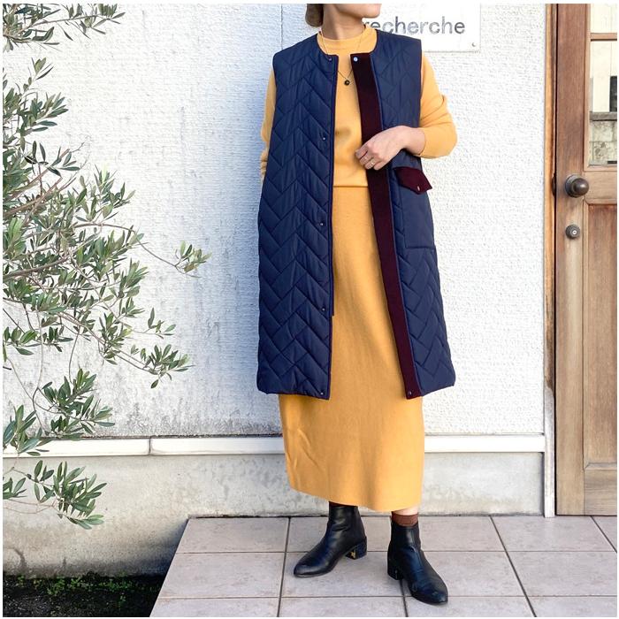 MARECHAL TERRE マルシャルテル ロングデザインベスト キルティング 