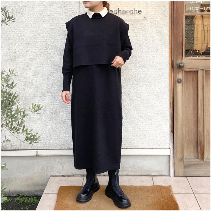 PASSIONE パシオーネ つけ襟 ニットワンピース 346201 : passione  