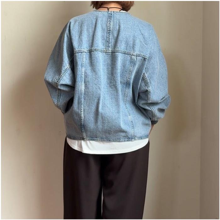 PASSIONE（パシオーネ） Vネック デニムショートジャケット 536406