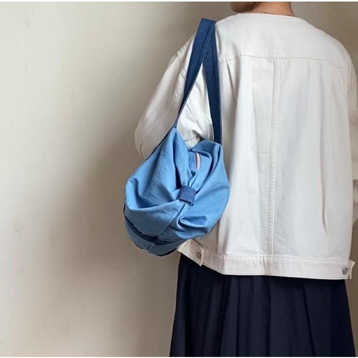 完売品 Repetto レペット　DuffleBag repetto レペット Duffle bag size L ロゴ デニム配色トート