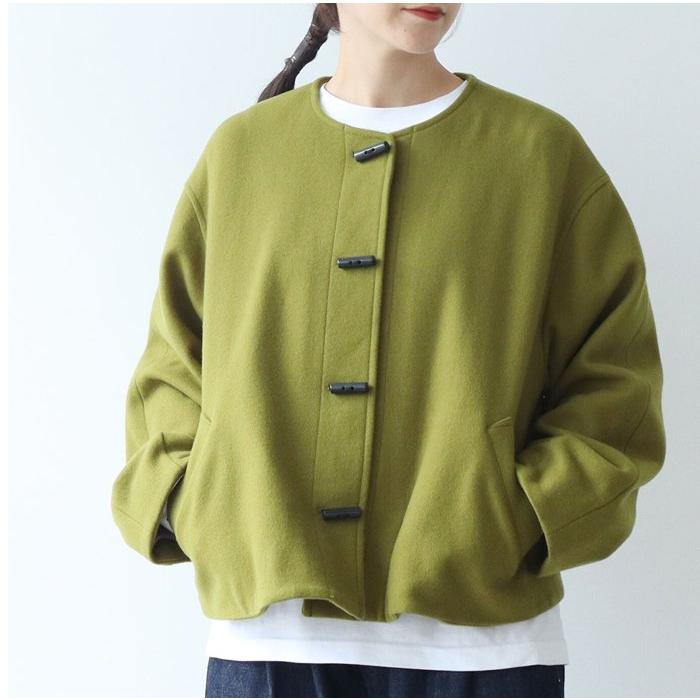 新品未使用 yuni ウールショートコート クロ yuni 【30%OFF】yuni ユニ ウールスーパー100 トグルボタン ショート
