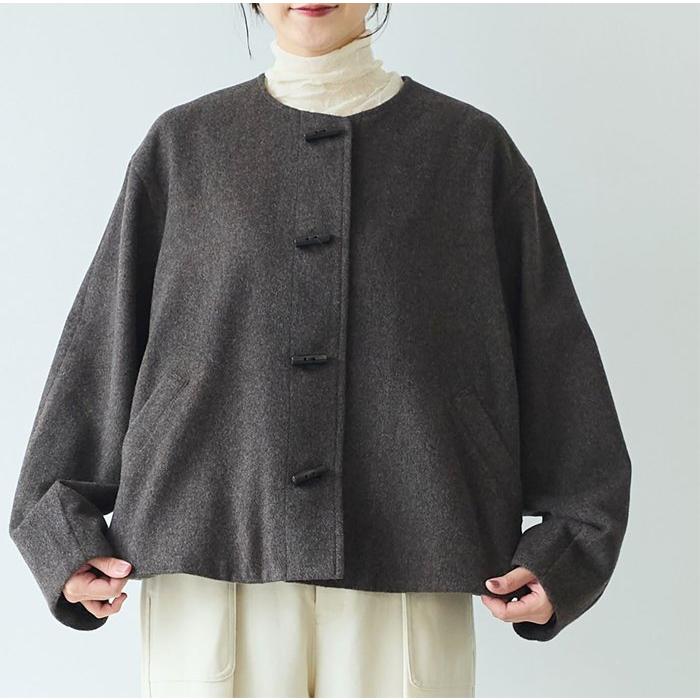 祝日限定価格△ウールスーパー120ビーバー トグルボタン　ショートコート yuni 【20%OFF】yuni ユニ ウールスーパー120ビーバー トグルボタン