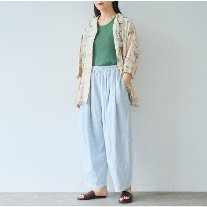 yuni ユニ 単色刺繍wide pettit pants 17-01-PT-016-26-1