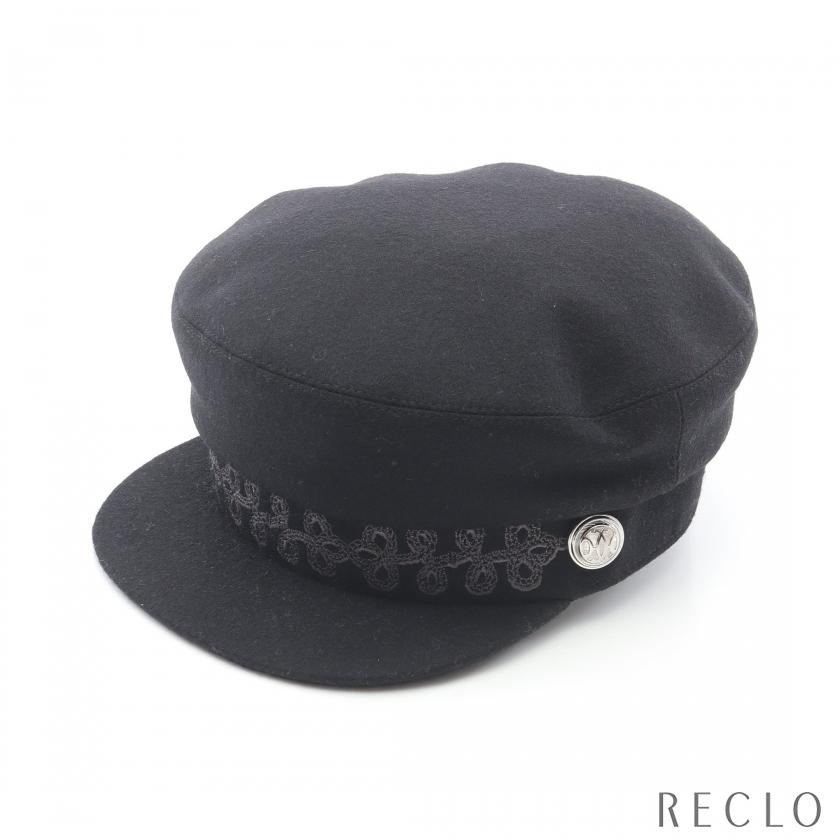 エルメス HERMES キャスケット カブール アン フィネス 帽子 ウール レディース ブラック系 【中古】 HERMES（エルメス） キャスケット カブール アン フィネス 帽子 ウール