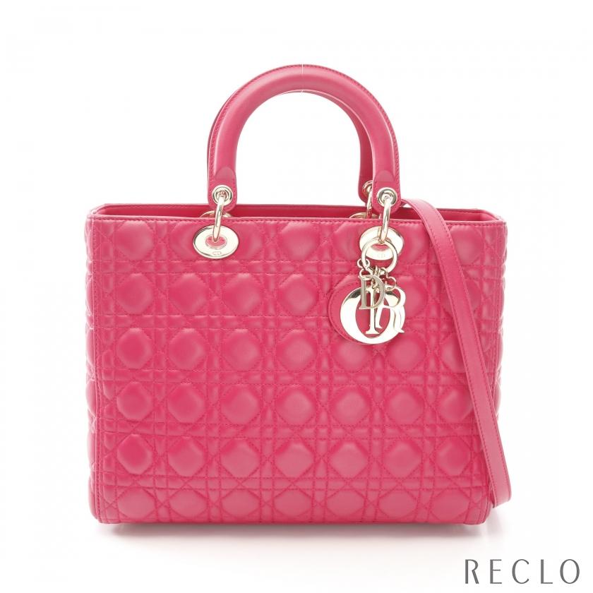 クリスチャンディオール　カナージュ　ピンク Christian Dior（クリスチャン・ディオール） レディディオール ラージ