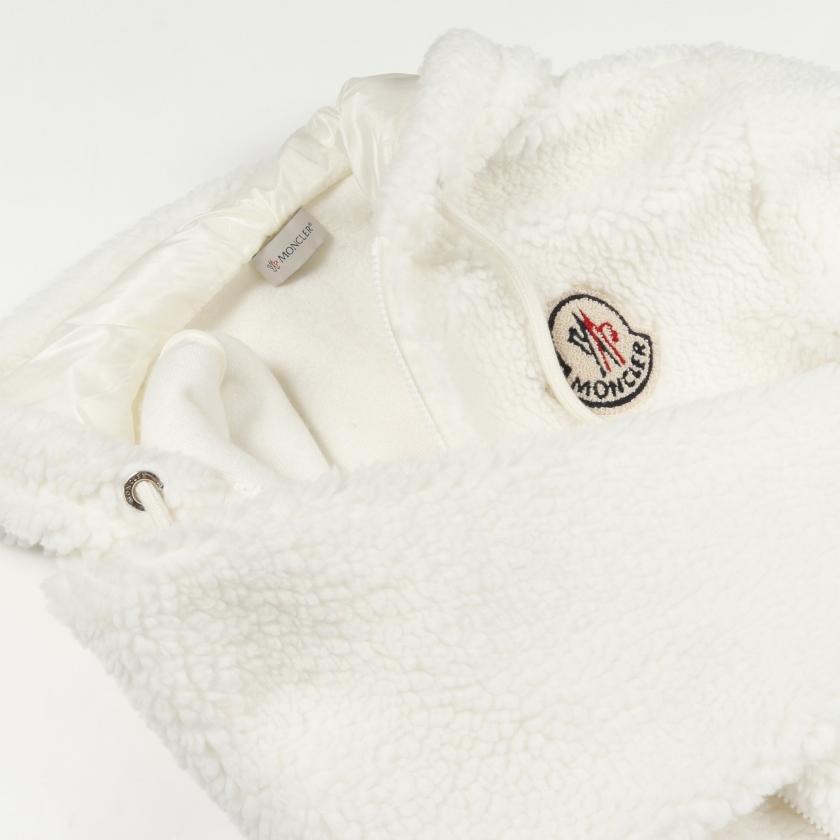 MONCLER モンクレール　フード付き ジップパーカー　ホワイト 中古・古着通販】MONCLER (モンクレール) ダウン切替ジップ