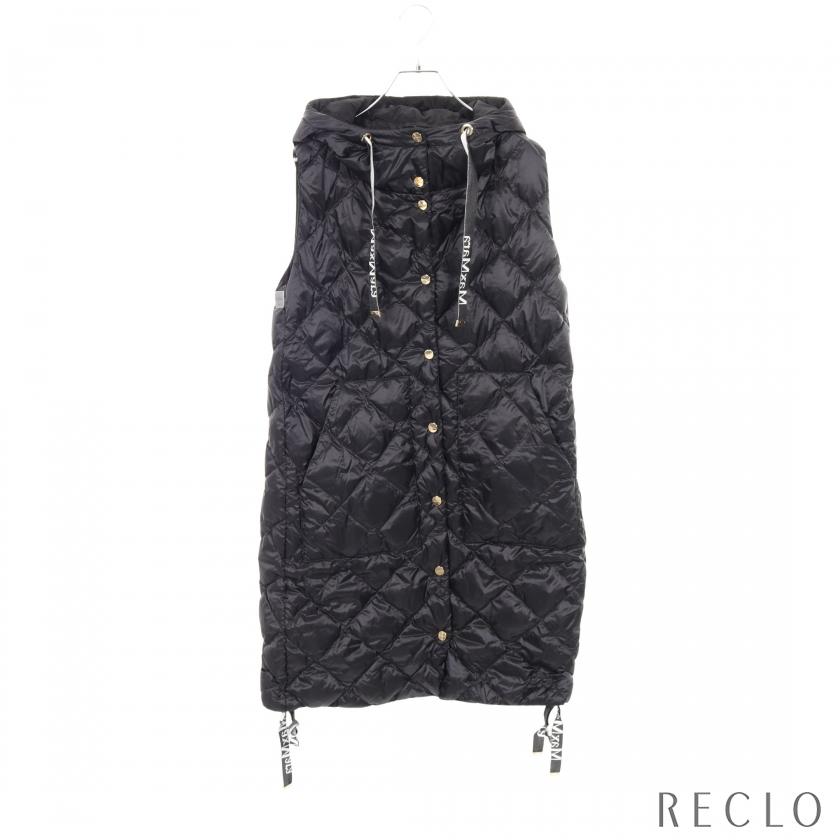 【新品/自宅保管】MaxMara ファー付き キルティングダウンベスト　ジレ38 新品/自宅保管】MaxMara ファー付き キルティングダウンベスト ジレ38