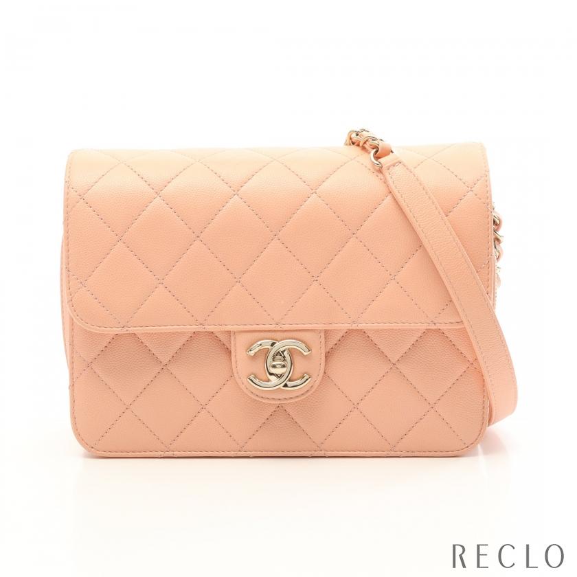 ★最終価格★SALE【5oe5047-h】シャネル ショルダーバッグ マトラッセ チェーンショルダー キャビアスキン ピンク ゴールド金具【中古】レディース CHANEL（シャネル） マトラッセ チェーンショルダーバッグ キャビア