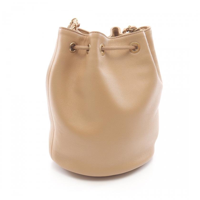 CHANEL シャネル ドーヴィル 巾着 チェーンショルダーバッグ キャビア