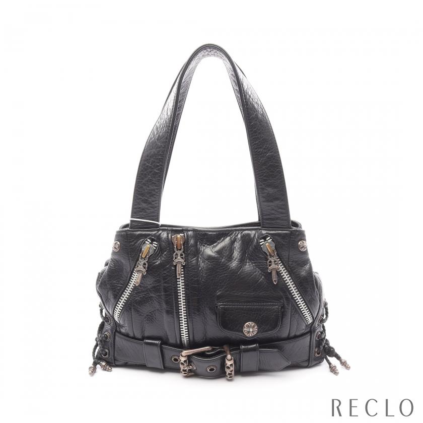 クロムハーツ CHROME HEARTS JJDean JJディーン スモール ライダース ハンドバッグ バッグ レザー メンズ ブラック系 【中古】 CHROME HEARTS（クロムハーツ） Chrome Hearts JJDean JJディーン