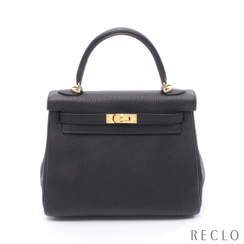 エルメス HERMES ケリー25 キャバン ハンドバッグ バッグ トゴ トゴ レディース ブラック系 044624CC 【中古】 HERMES（エルメス） ケリー25 キャバン ハンドバッグ トゴ ブラック