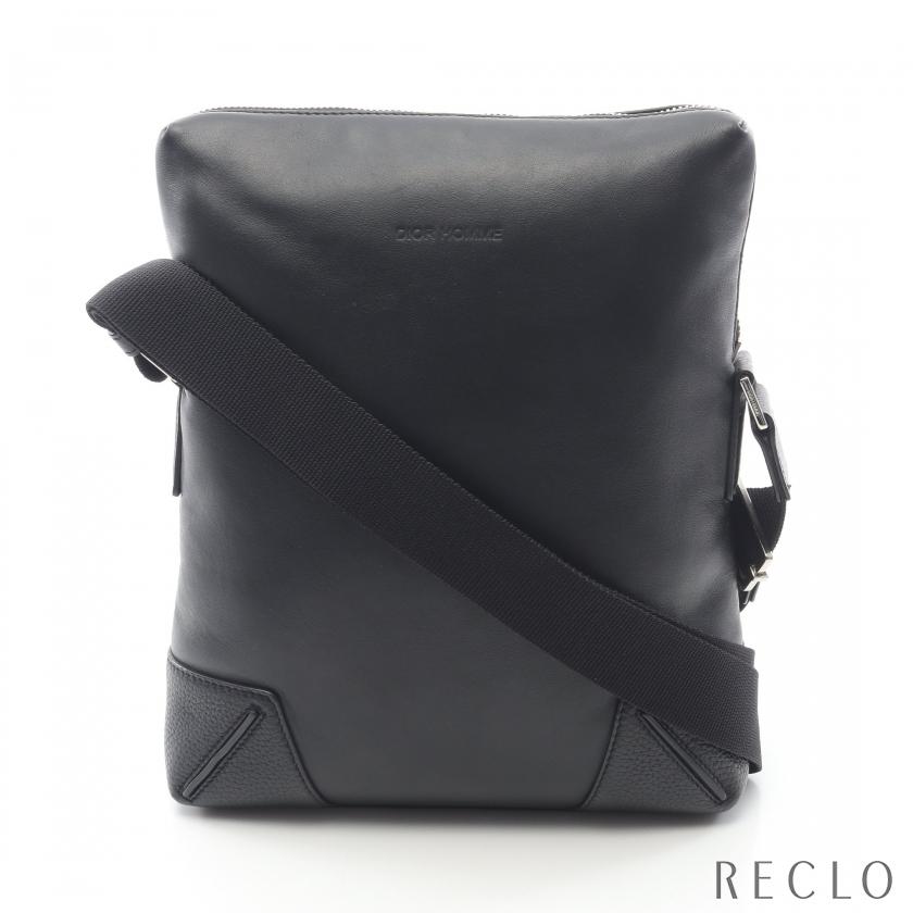 ディオールオム DIOR HOMME ショルダーバッグ ブラック レザー Dior HOMME ディオールオム ショルダーバッグ レザー ブラック メンズ